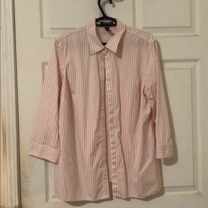 Pink and white button down Ralph Lauren